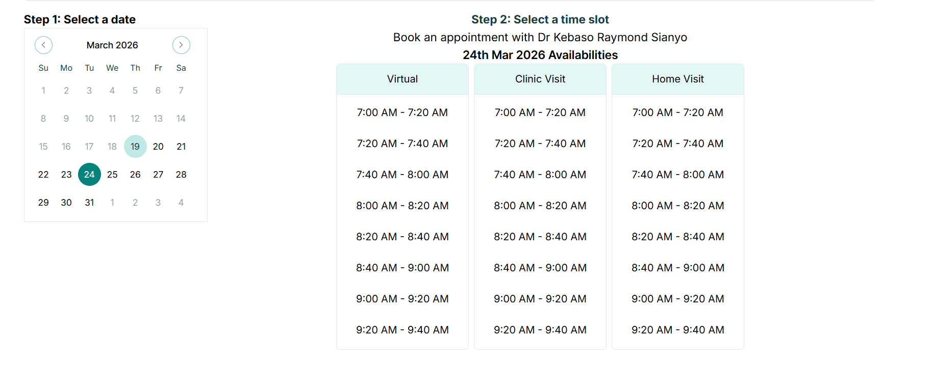 Scheduling feature preview